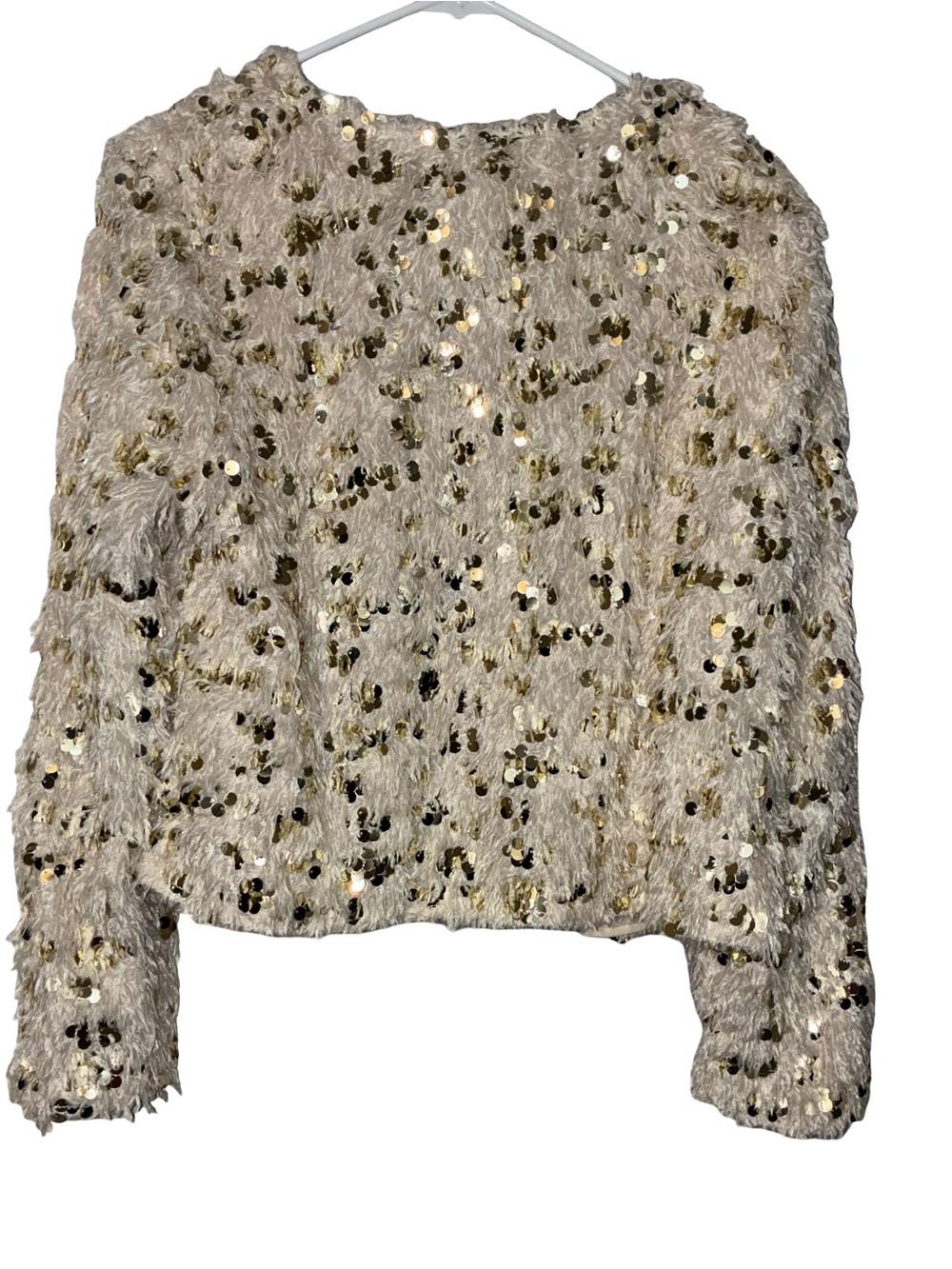 ✨ Cato Collection Limited Edition Women's Sequin Faux Fur Jacket - Picture 3 of 4